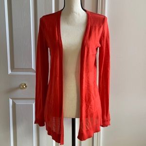 Orange Coral Lightweight Cardigan